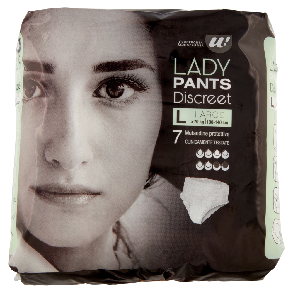 Lady Pants Discreet Large U! Confronta e Risparmia - 7 Pezzi